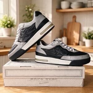 Size 11 Bape RODSTA Snakeskin Black Grey White OG BOX